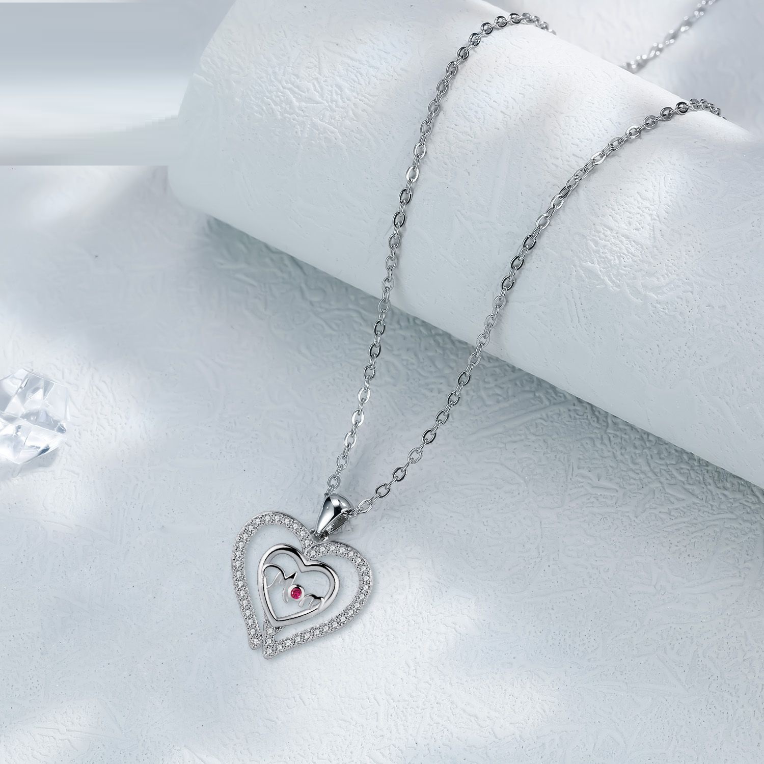 Mom Women's Necklace Heart-to-heart Print Temperament For Mom Jewelry Gift