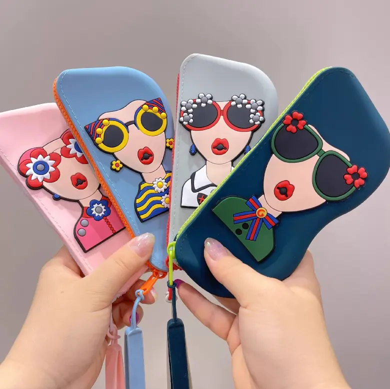 Silicone Glasses Bag Portable Large Capacity