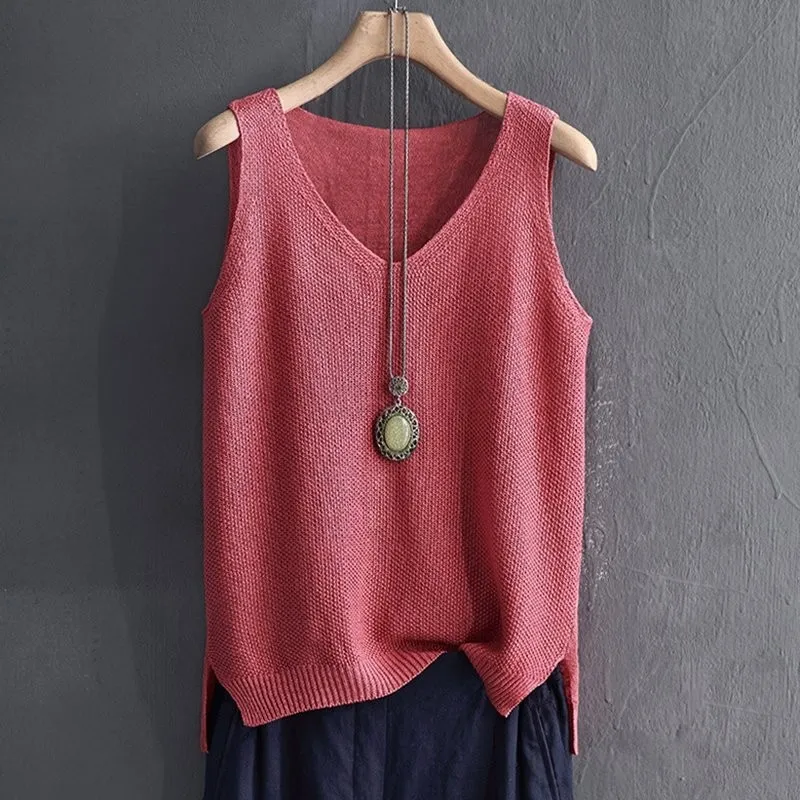Loose Large Size Strap Vest For Women Summer - Watermelon Red