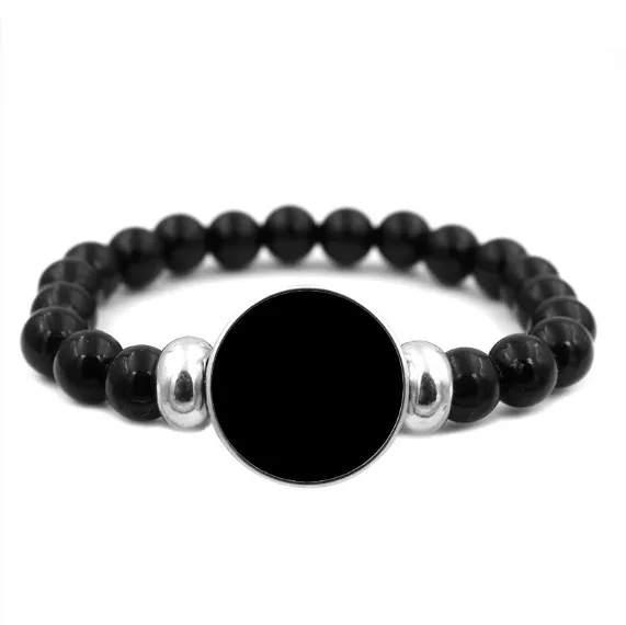 Elastic Bead Bracelet Accessory Black - Shop at LoveMi