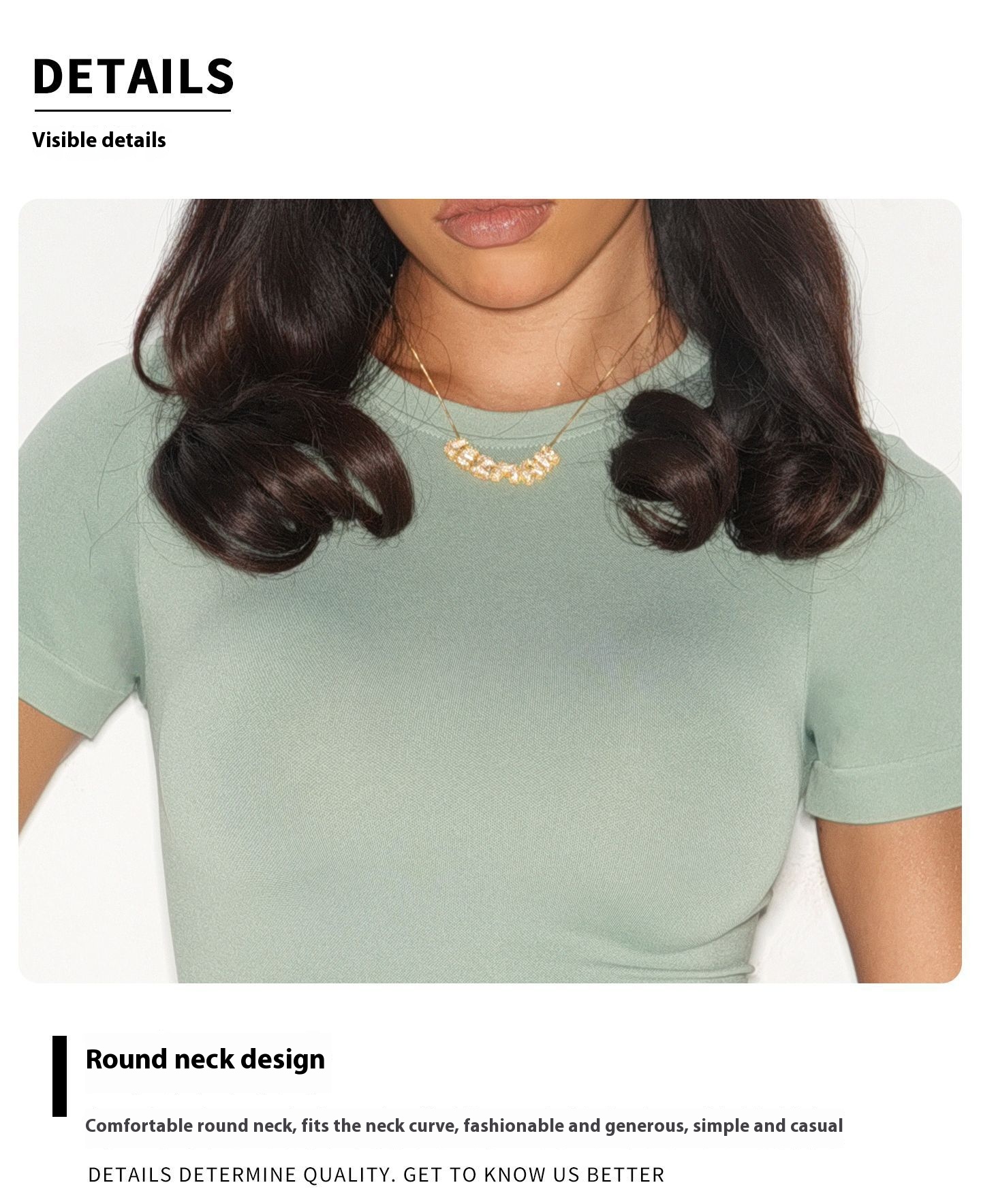 Round Neck Short Sleeve Waist-controlled Sports T-shirt