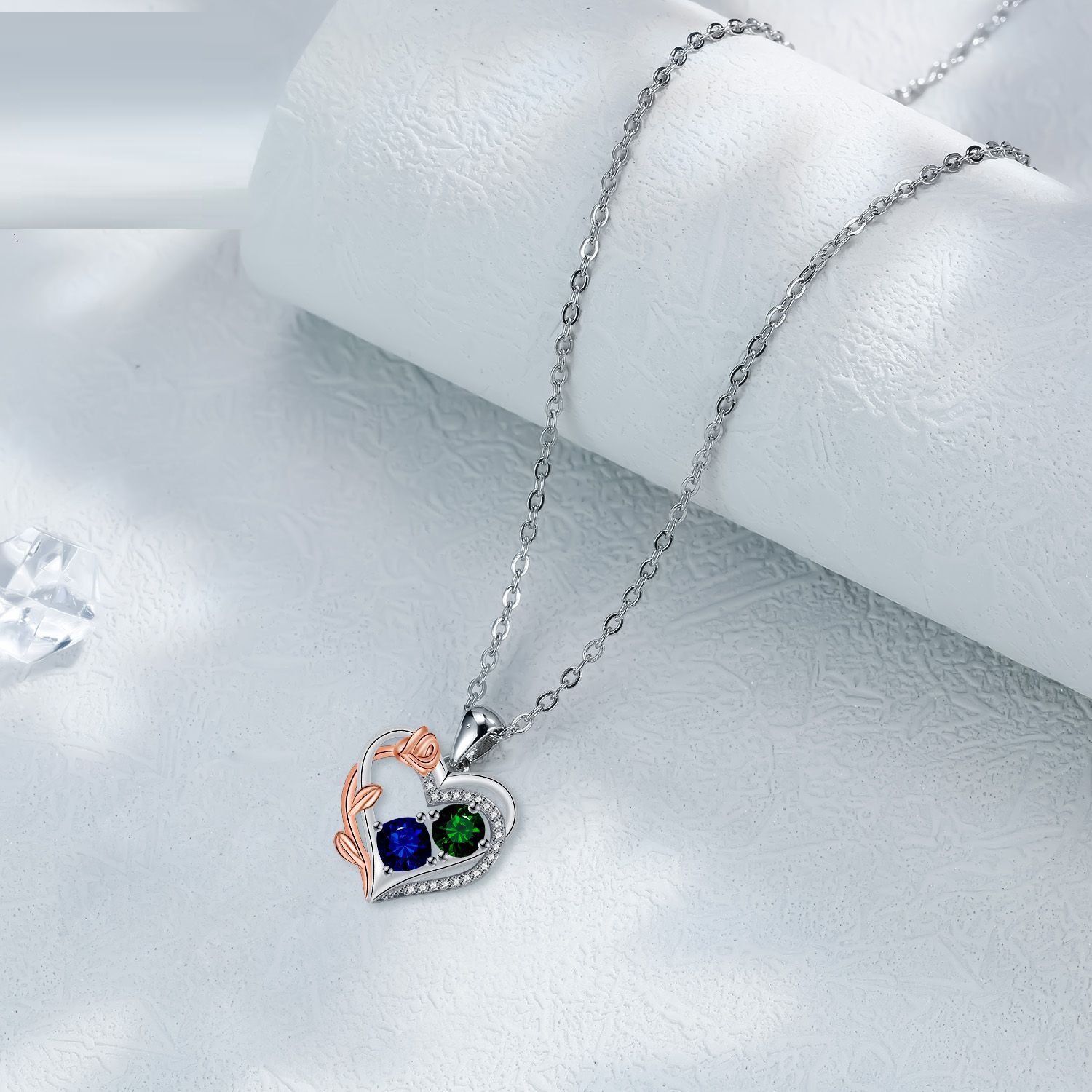 Heart-to-heart Necklace Female Rose Ornament High-grade Elegant European And American Style Jewelry