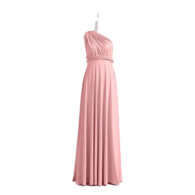 Cross Exposed Back Bandage Dress Long For Women Pink - Shop at LoveMi