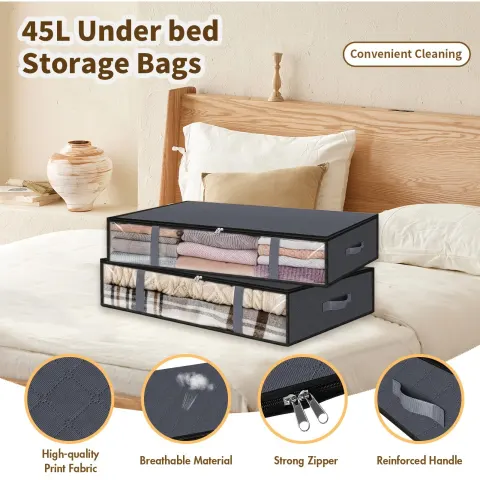 Foldable Large Capacity Moisture-proof Clothes Quilt Bed Bottom Buggy