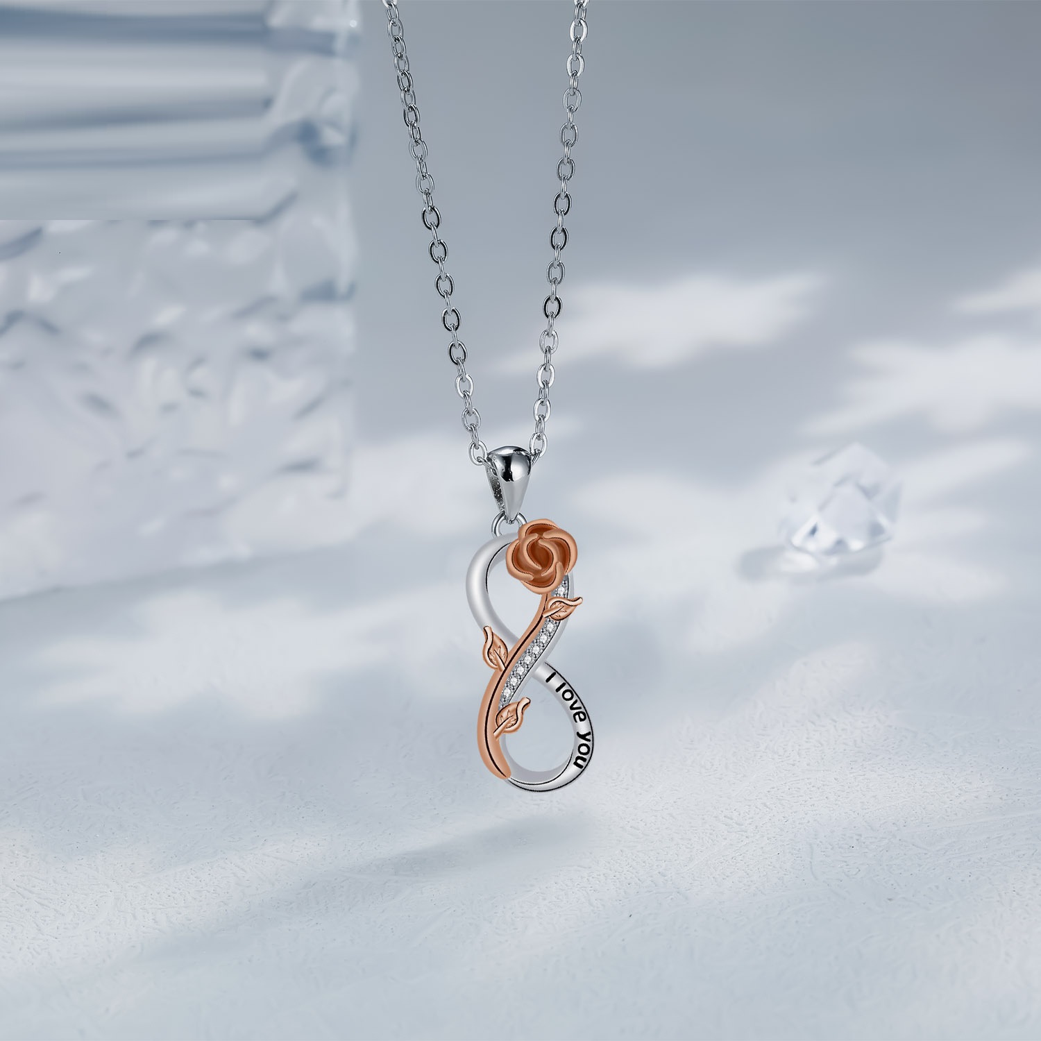Retro Design High-grade Elegant Infinite Rose Necklace For Women
