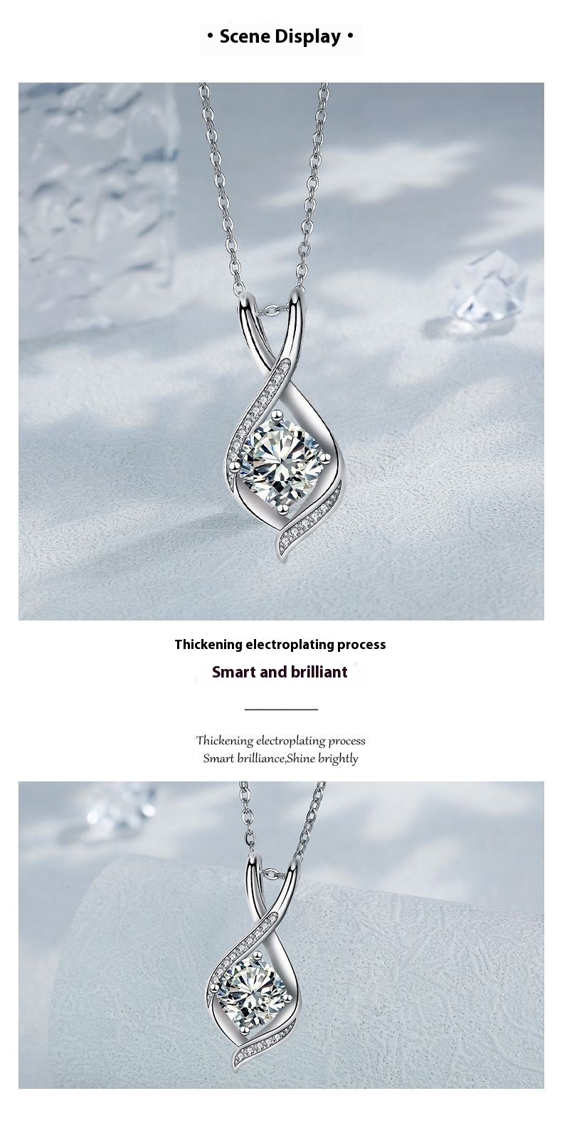 Infinite bright inlaid fashion necklace for women