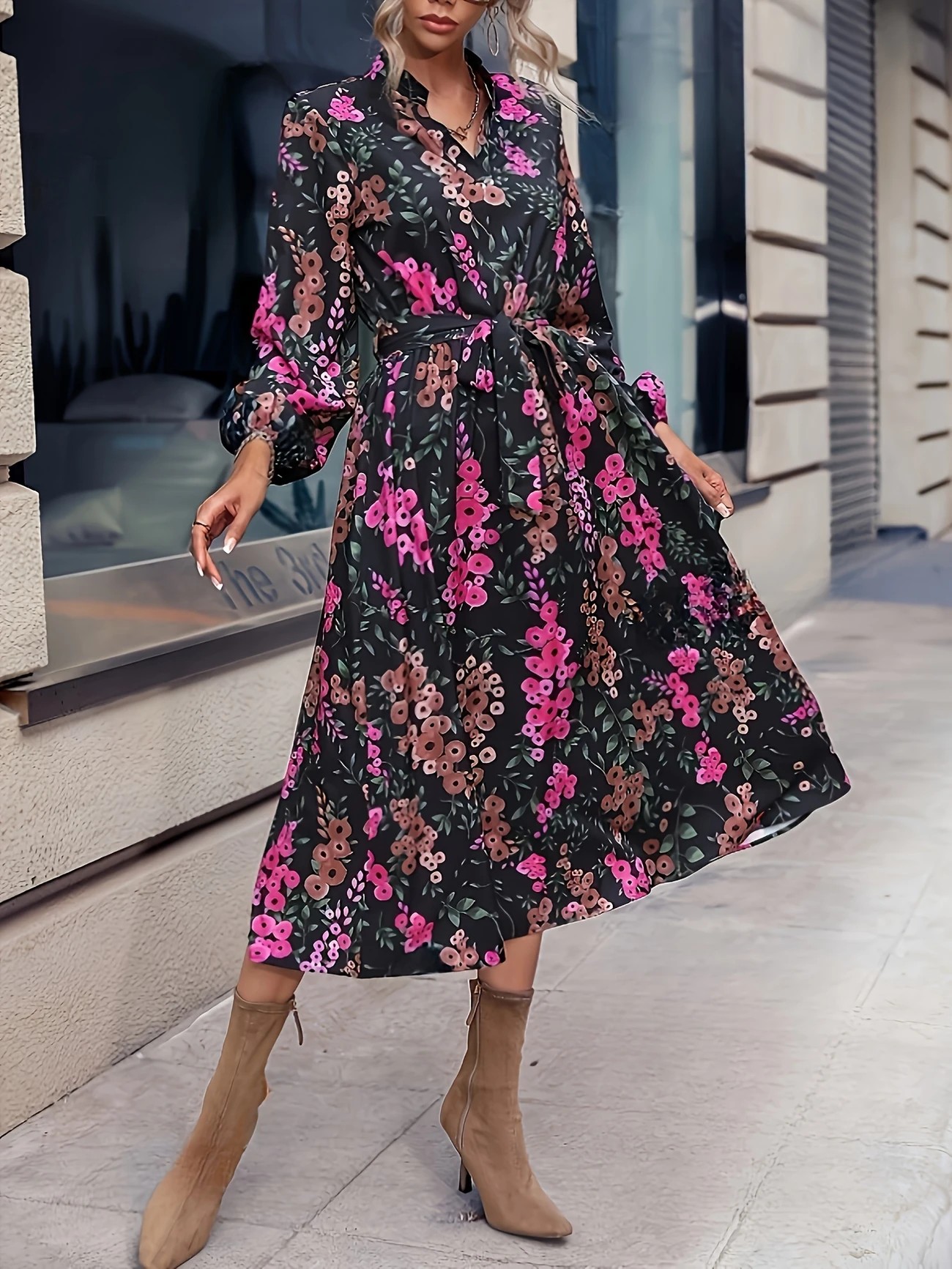 Polyester Fiber Women's Dress