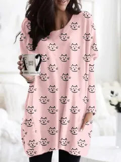 3D Digital Printing Women's Round Neck Mid-length Top T-shirt - Ksxnt36Sx984 - View 1