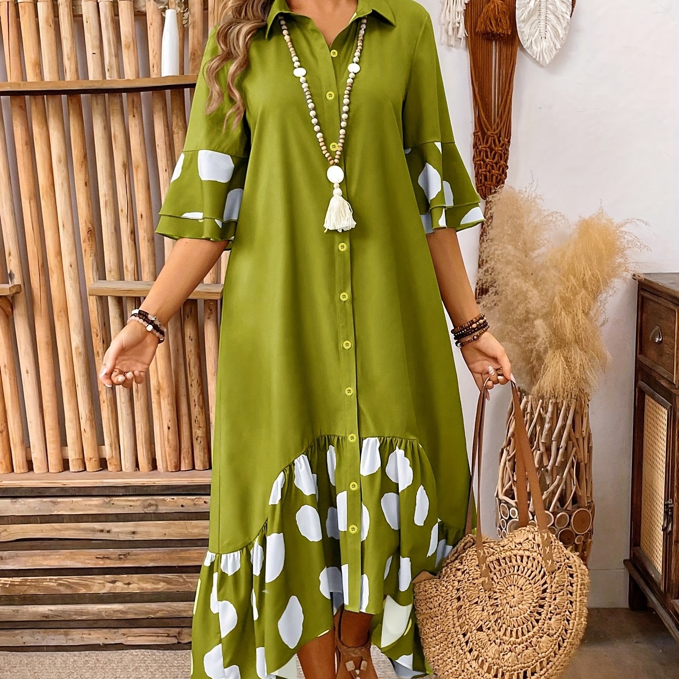 Fashion Trend Polyester Fiber Women's Dress