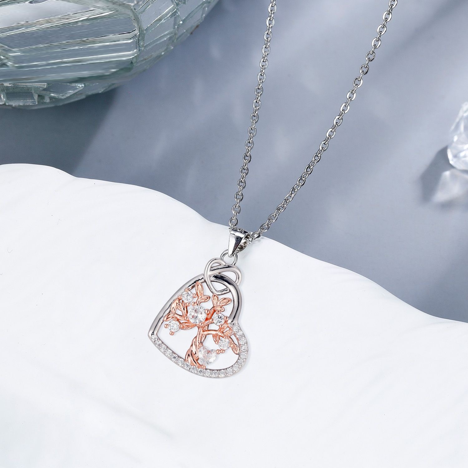 Tree Of Life Necklace For Women European And American Pendant Ornaments Inlaid