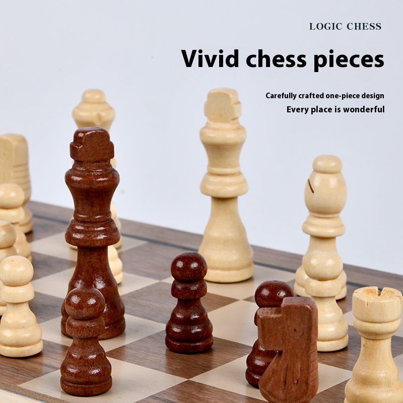 Double Back Magnetic Walnut Chess Wooden