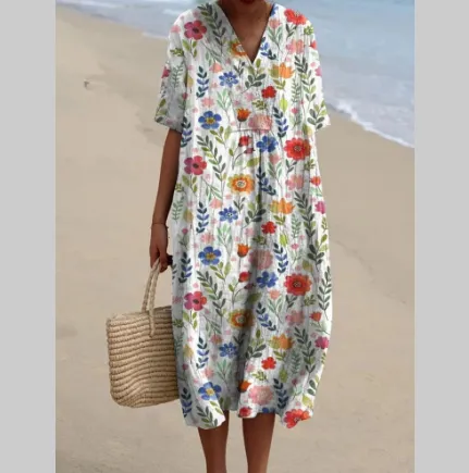 Large Size Women's Shirt Short Sleeved Dress Qz1Ket3761Ali - Shop at LoveMi