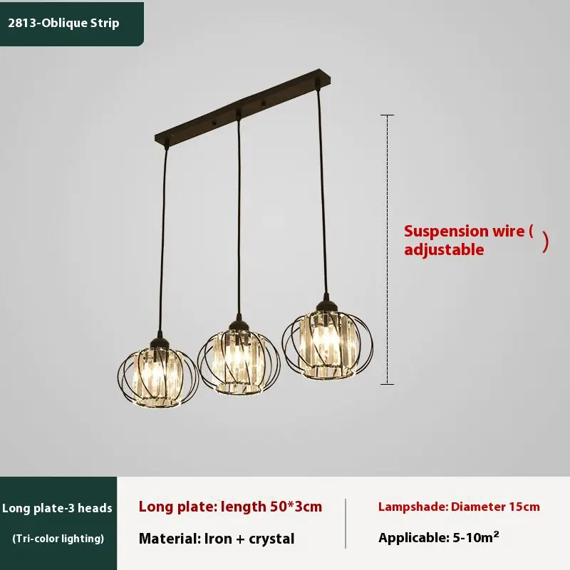 Three-head Simple Dining-room Lamp Nordic Light Luxury