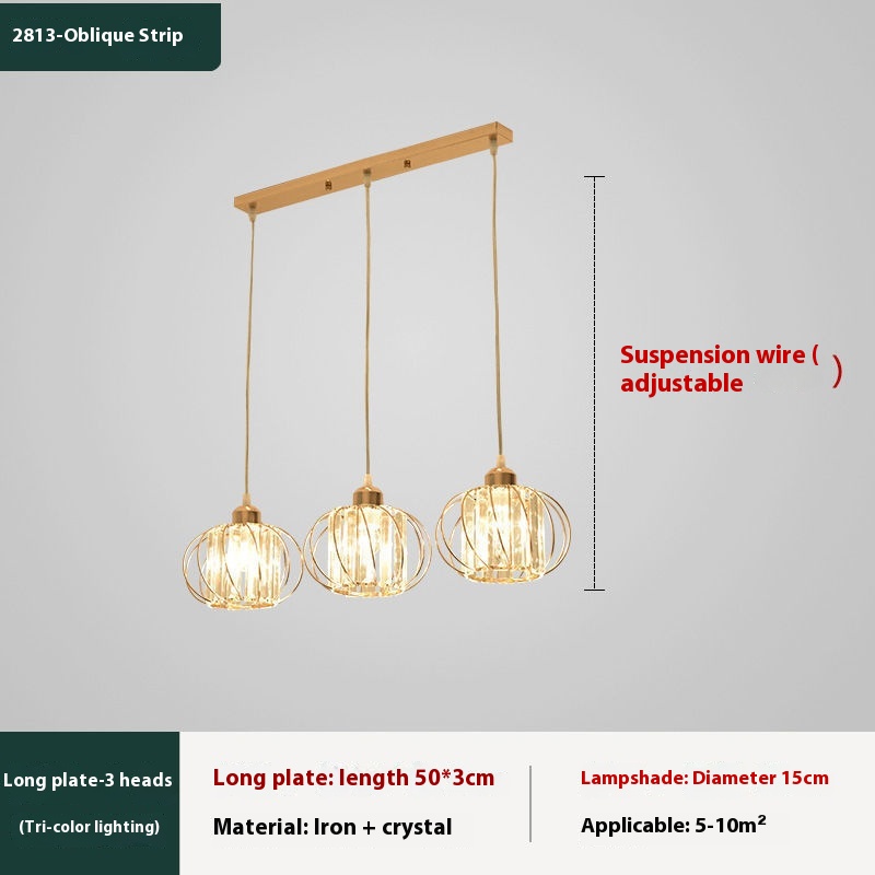 Three-head Simple Dining-room Lamp Nordic Light Luxury