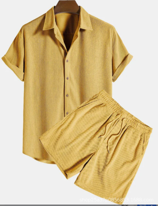 Casual Loose Beachwear Short Sleeve Shorts Suit