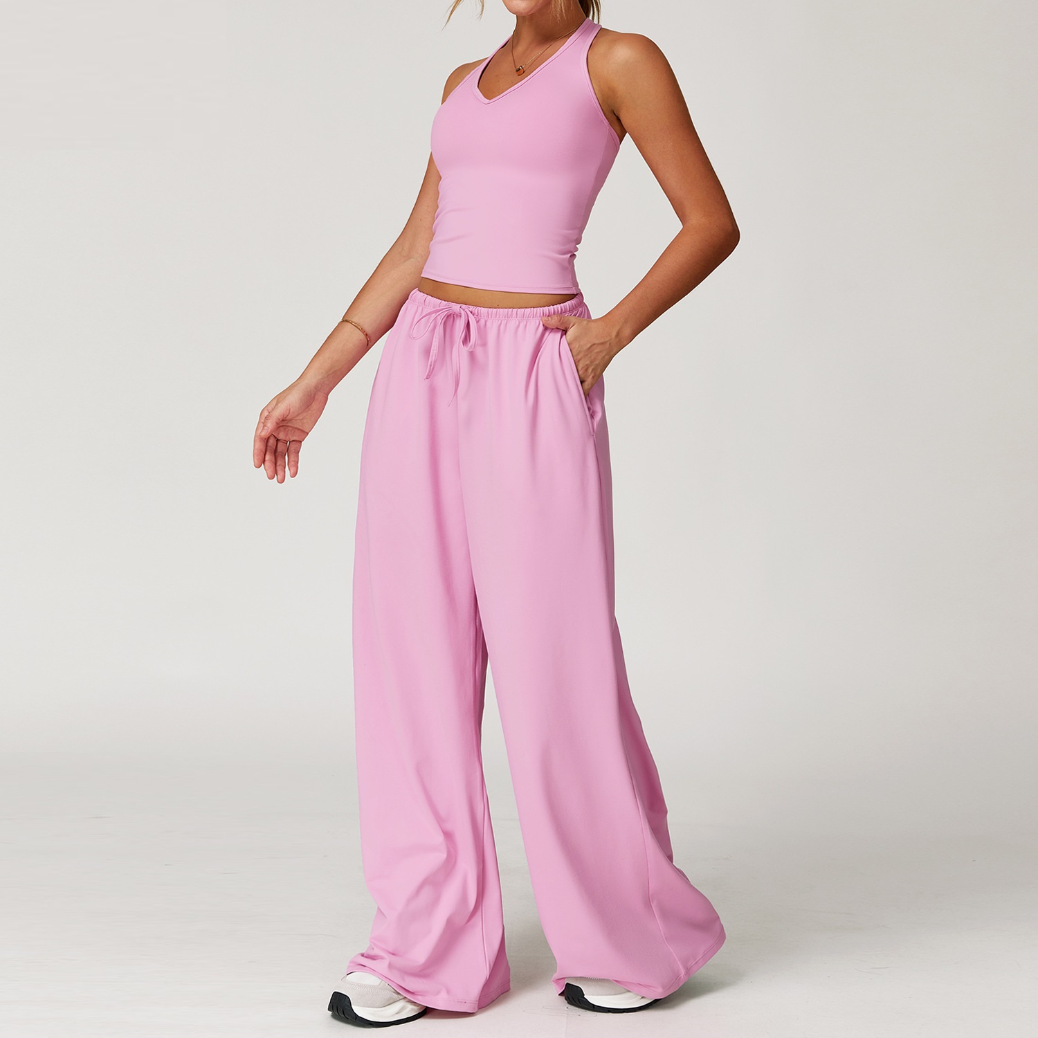 Leisure Running Fitness Clothes Quick-drying Beauty Back Sling Sports Suit