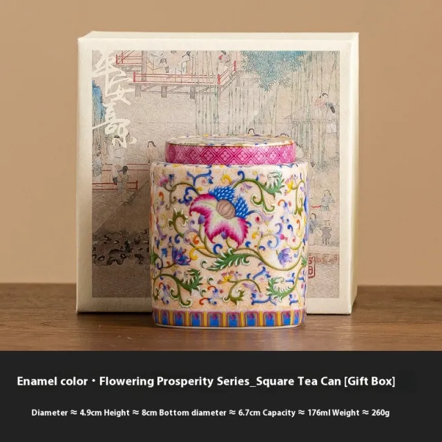 Enamel Color Tea Pot Empty Can Enamel Gift Box - Shop at LoveMi
