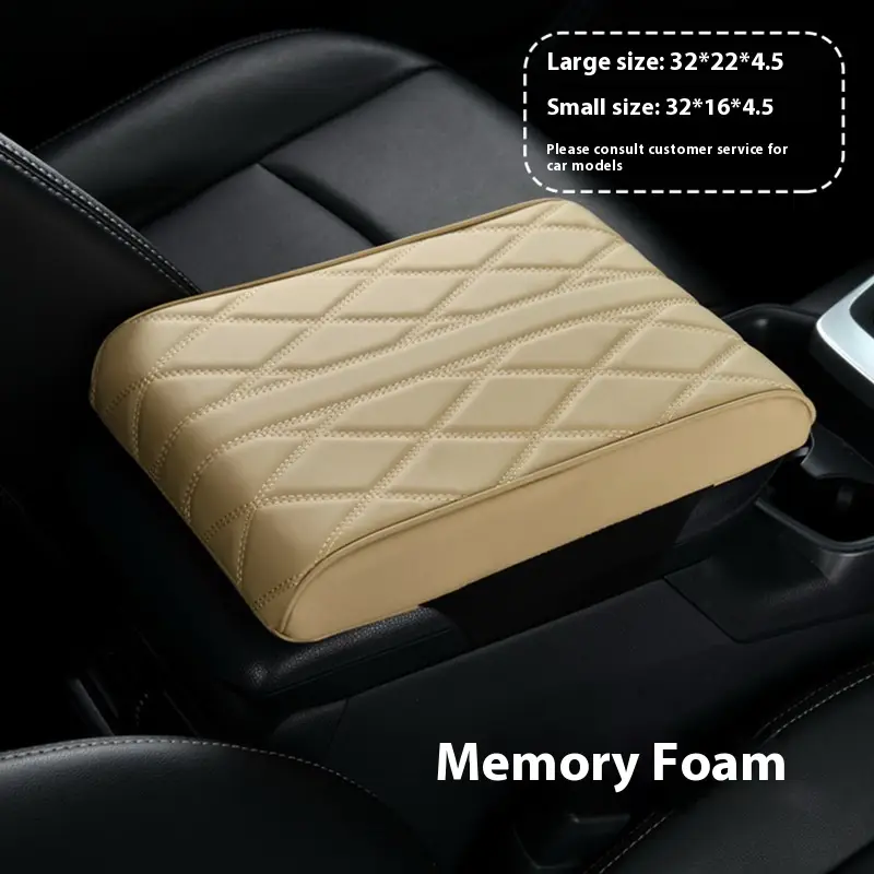 Car Napa Leather Armrest Box Mat Sponge