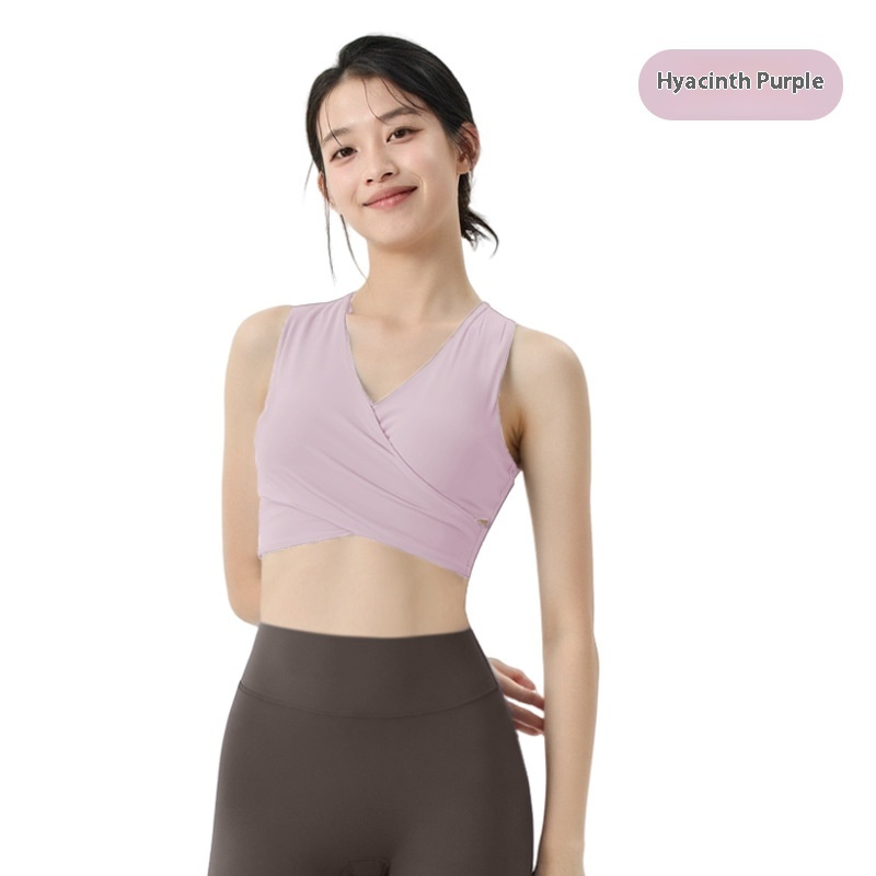 Women's Solid Color Deep V Cross Pleated Slim Vest