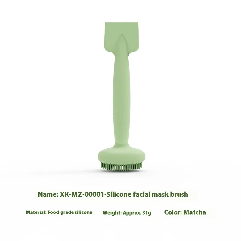 Double-headed Silicone Facial Mask Brush - Green - View 1