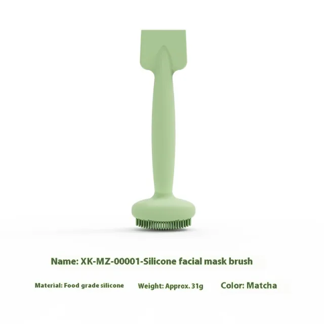 Double headed Silicone Facial Mask Brush Green - Shop at LoveMi