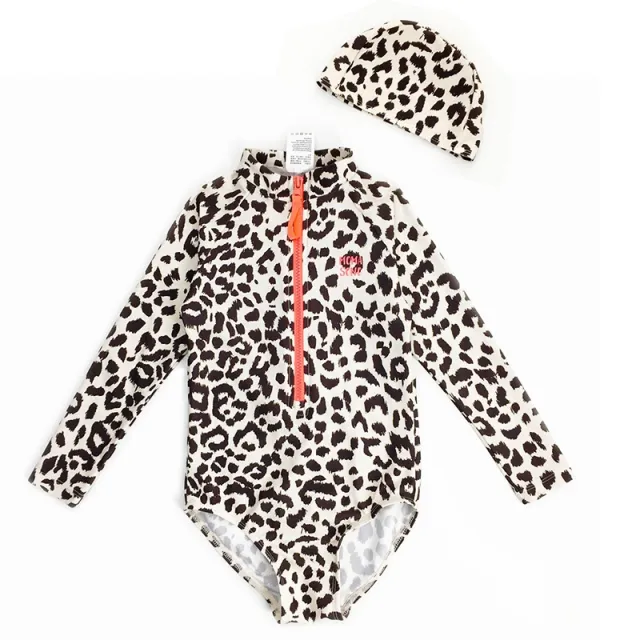 Leopard Print Long Sleeve Parent child Swimwear Children - Shop at LoveMi