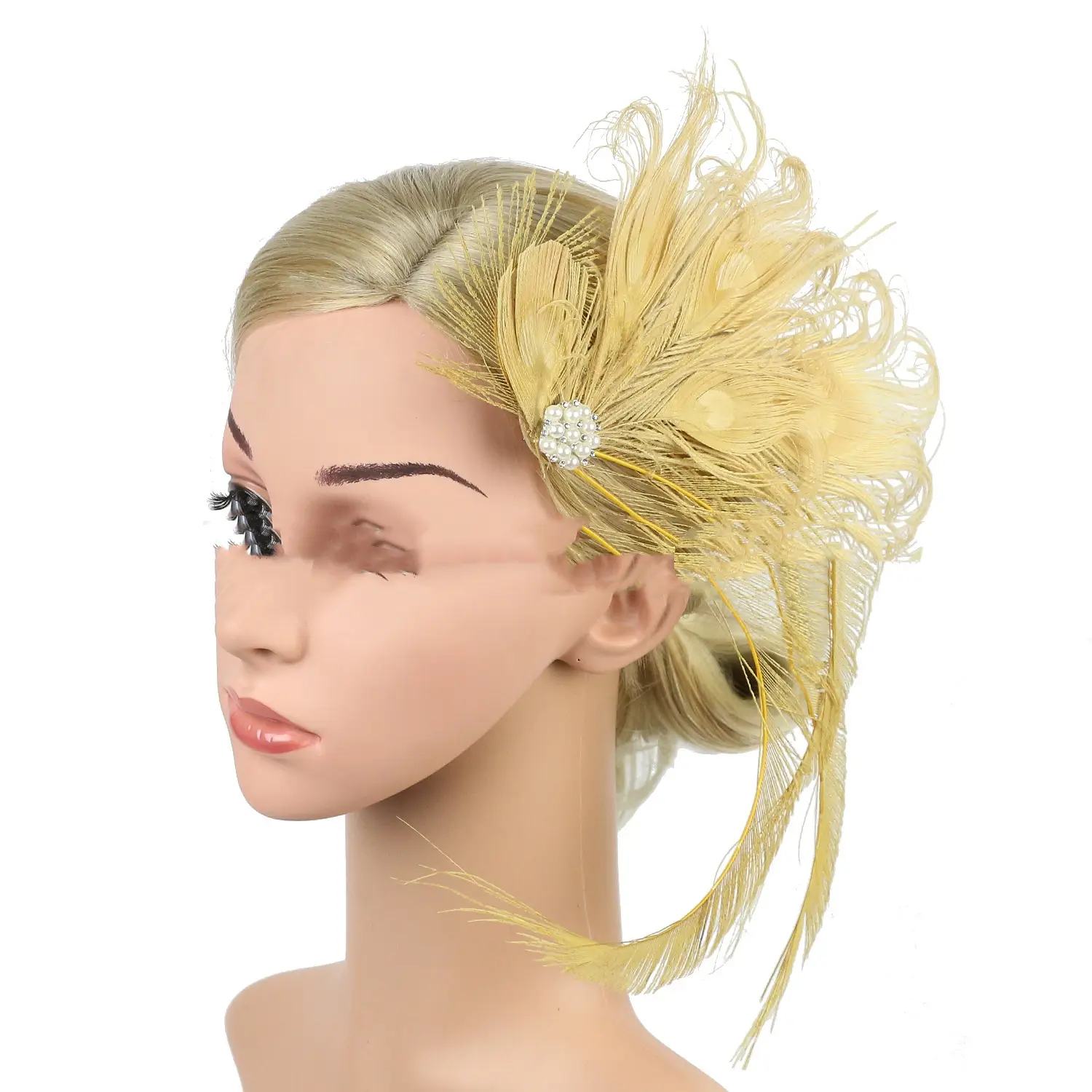 Bride Peacock Feather Headwear Party Ball Exaggerated Barrettes