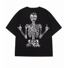Couple Sports Shirt Men's Loose Hip-hop - Black - View 1