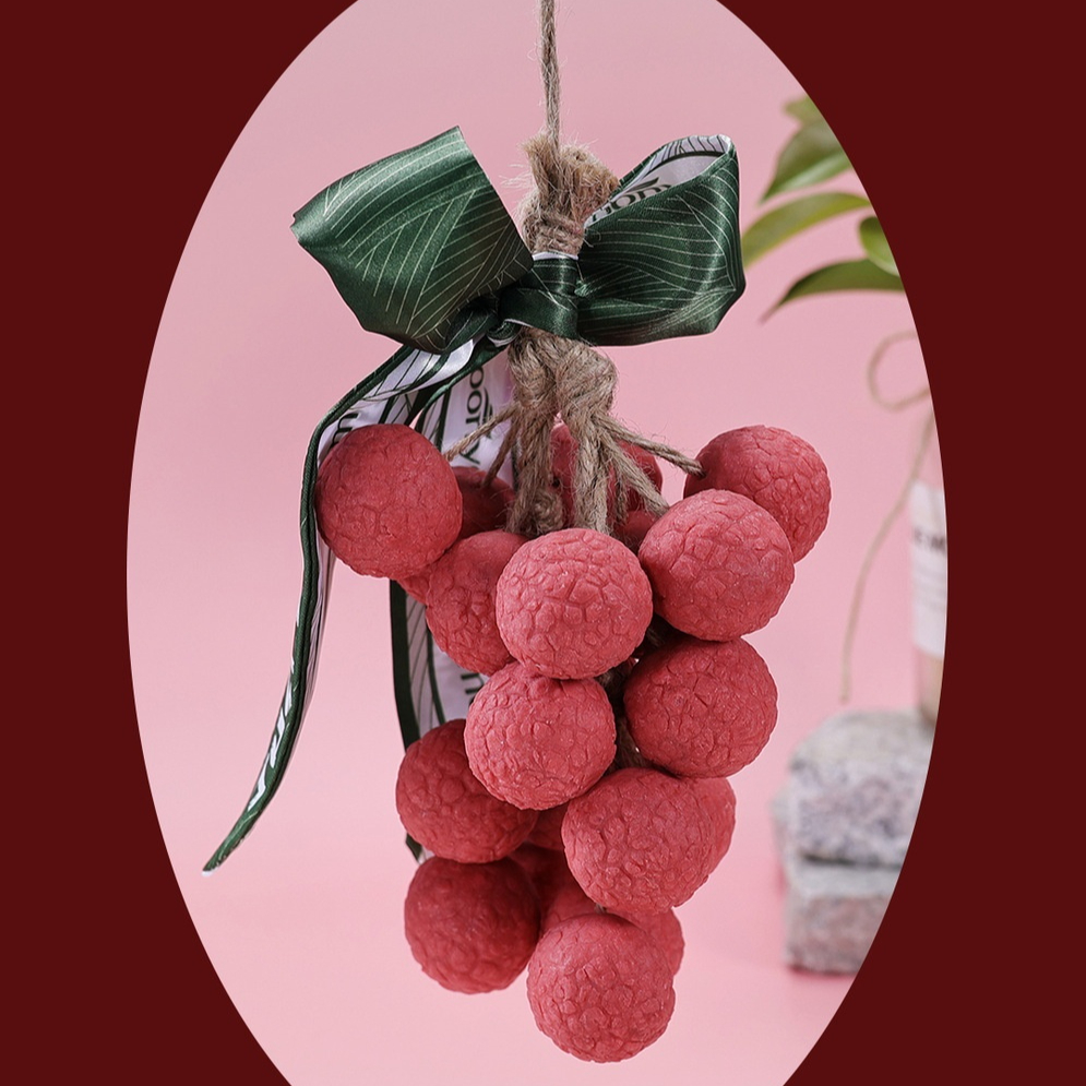 Artificial Lychee String Handmade Cold Process Grinding Aromatherapy Soap