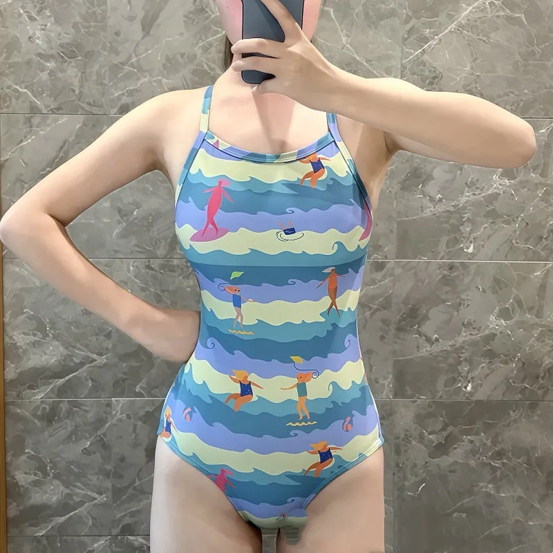 One-piece Racing Swimsuit Professional Sports Competitive Swimsuit - Surfing-M