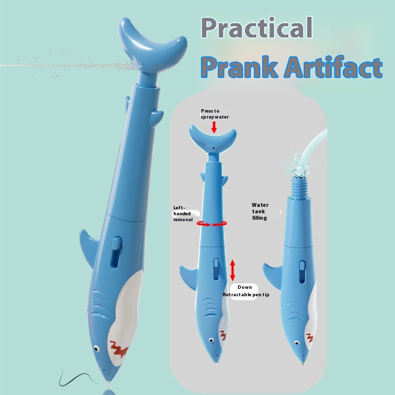 Shark Water Gun Pen Press Water Spray Ballpoint Pen - Image 6