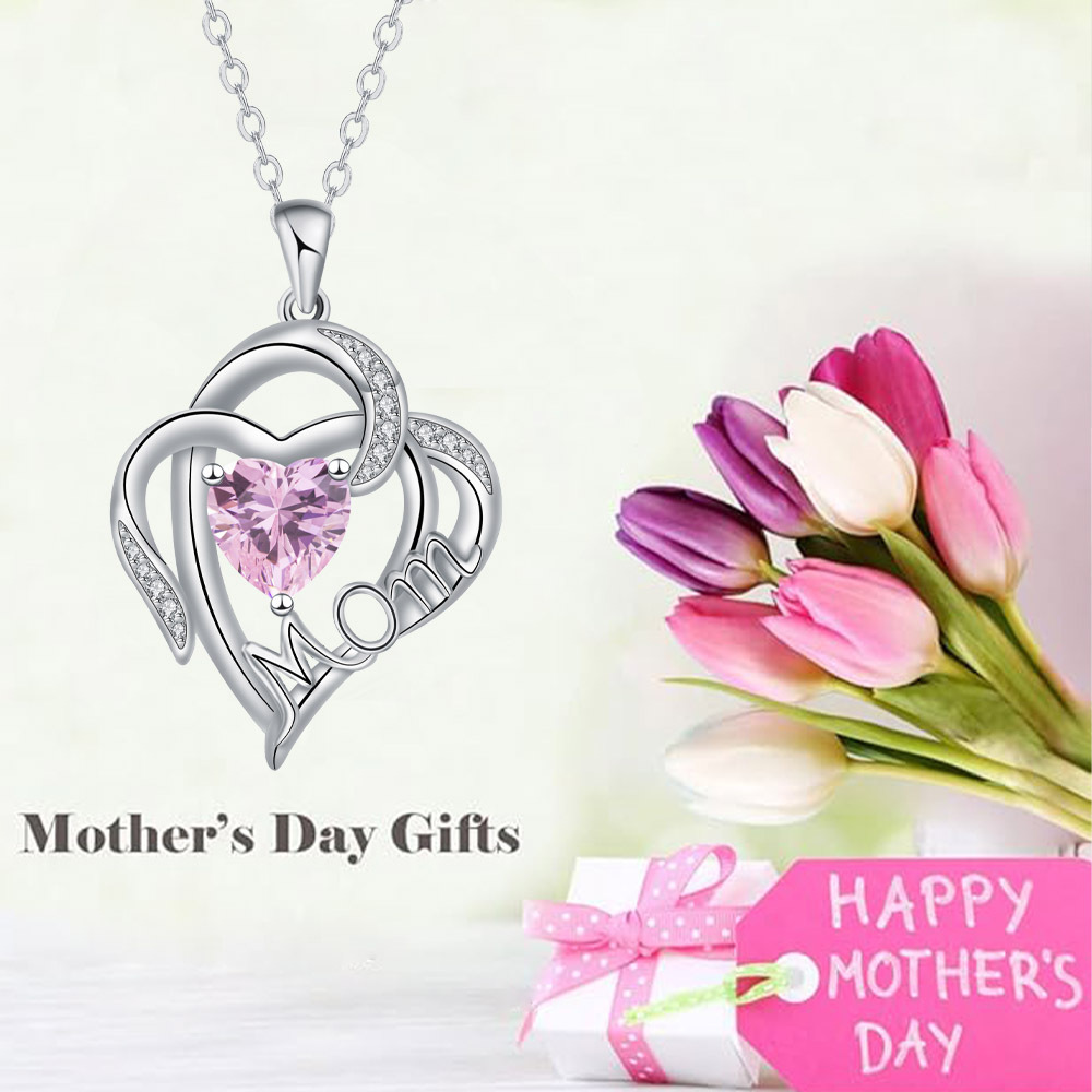 Love Heart-shaped Necklace For Women 12 Birthstone