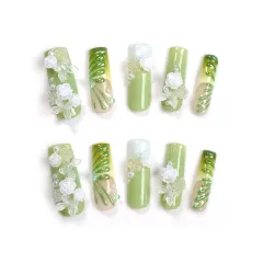 Handmade Wear Nail Painting Heavy Industry Heart Shape With Diamond - Sgj A2 0025 - View 1