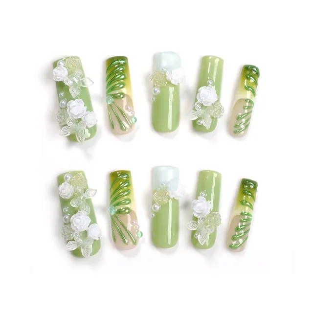 Handmade Wear Nail Painting Heavy Industry Heart Shape With Diamond Sgj A2 0025 - Shop at LoveMi