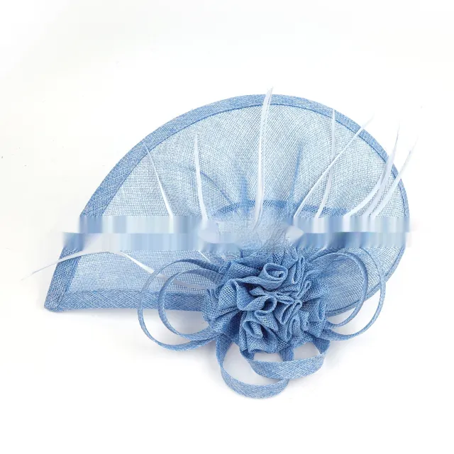 Linen Horse Racing Top Hat Hair Accessories Sky Blue - Shop at LoveMi