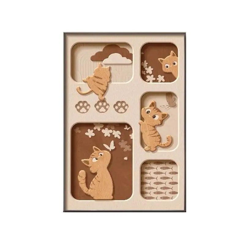 Mid Ancient Style Cat Retro Cartoon Decoration Painting