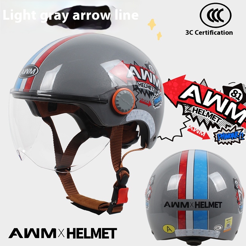 Cute Cartoon Windproof Sunscreen Electric Car Helmet - Image 10