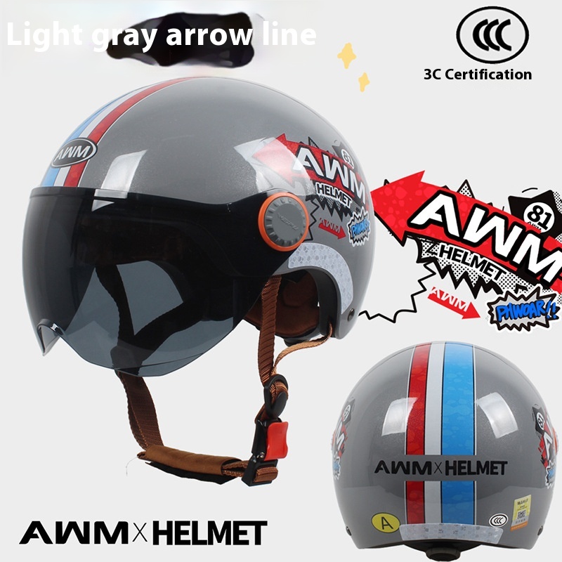 Cute Cartoon Windproof Sunscreen Electric Car Helmet - Image 8