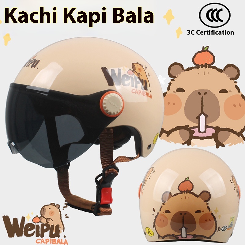 Cute Cartoon Windproof Sunscreen Electric Car Helmet - Image 21