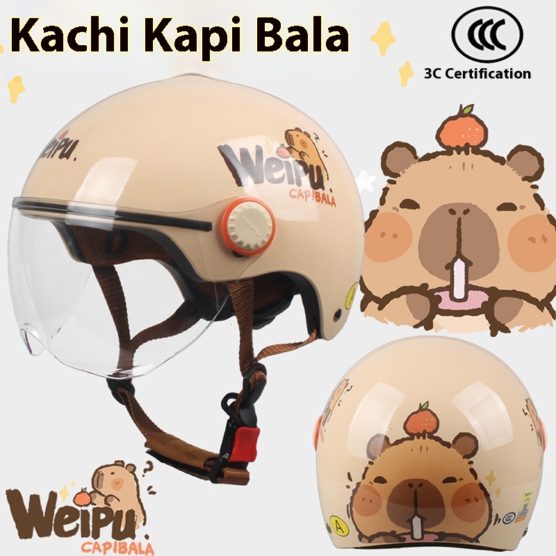 Cute Cartoon Windproof Sunscreen Electric Car Helmet - Image 12