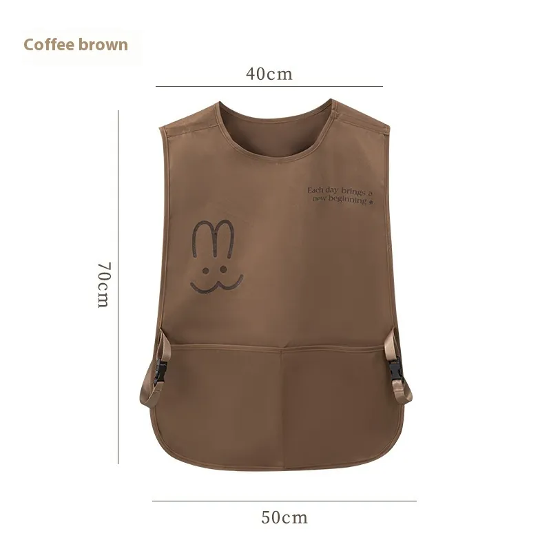 Apron Waterproof And Erasable Hands - Brown Without Wiping Hands