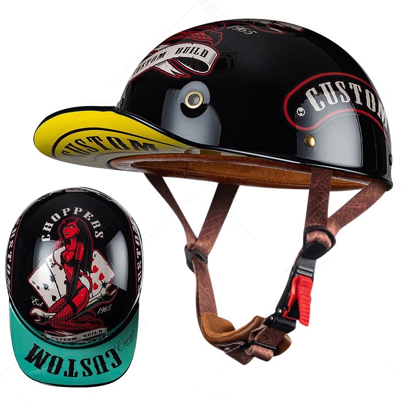 Motorcycle Helmet Retro Baseball Cap Helmet - Image 2