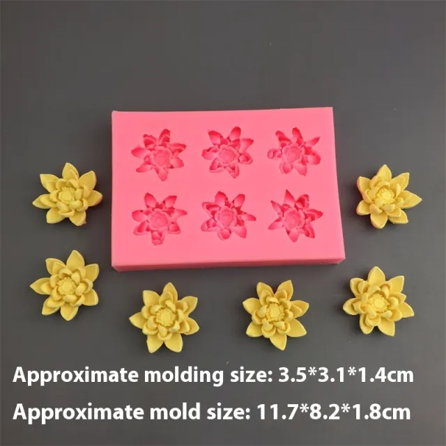 Ice Cream Mousse Cake Aromatherapy Candle Gypsum Resin Decorative Mold Large Lotus - Shop at LoveMi