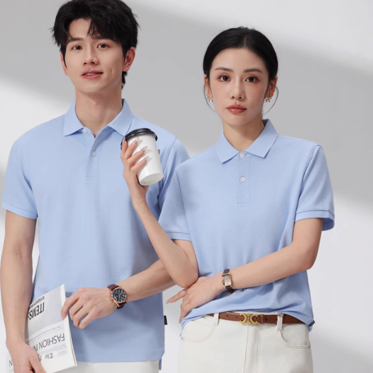 Silk Polo Shirt Work Clothes Lapel