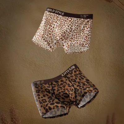 Ice Silk Underwear Leopard Print