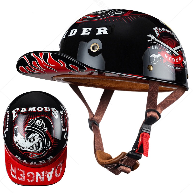 Motorcycle Helmet Retro Baseball Cap Helmet - Image 5