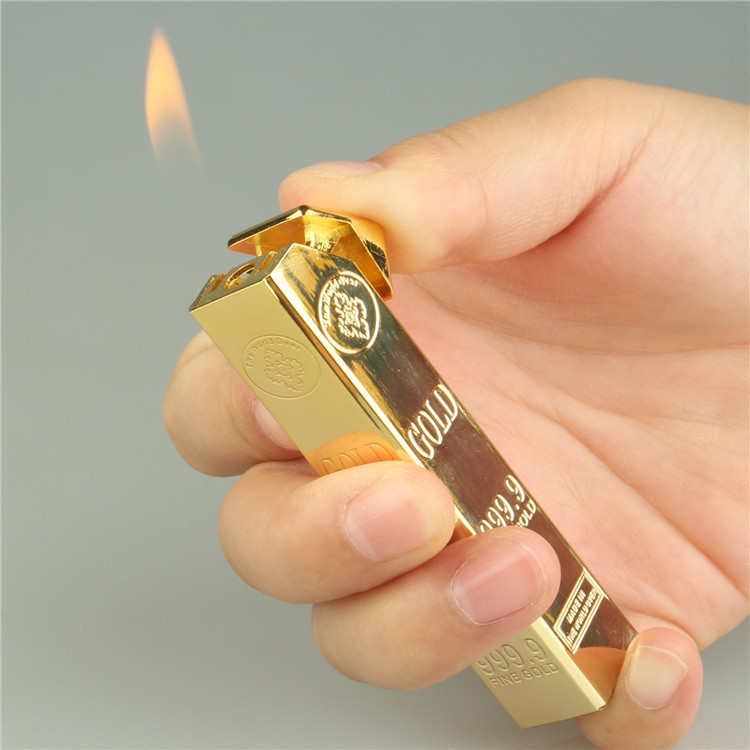 Creative Household Long Gold Bar Gas Lighter