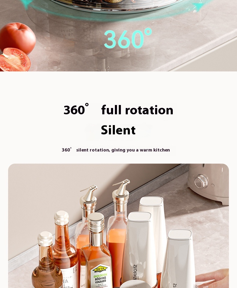 Kitchen Countertop Multi-function Rotating Spice Rack