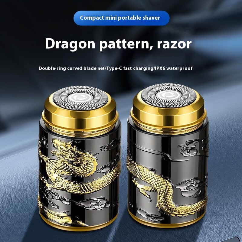 Body Three-dimensional Relief Dragon Pattern Electric Shaver