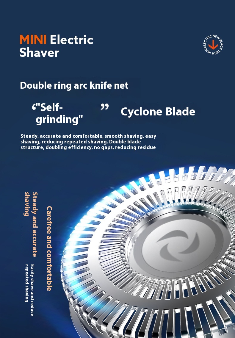 7200 RPM IPX4 Waterproof Rechargeable Electric Shaver